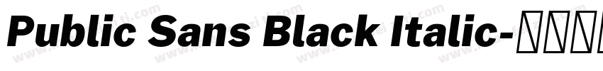 Public Sans Black Italic字体转换